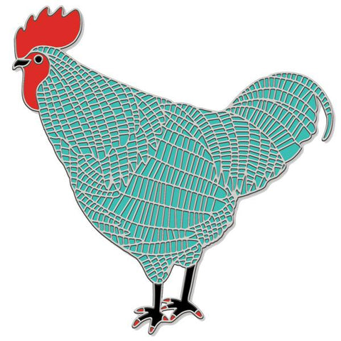 Gingiber Blue Chicken Enamel Pin